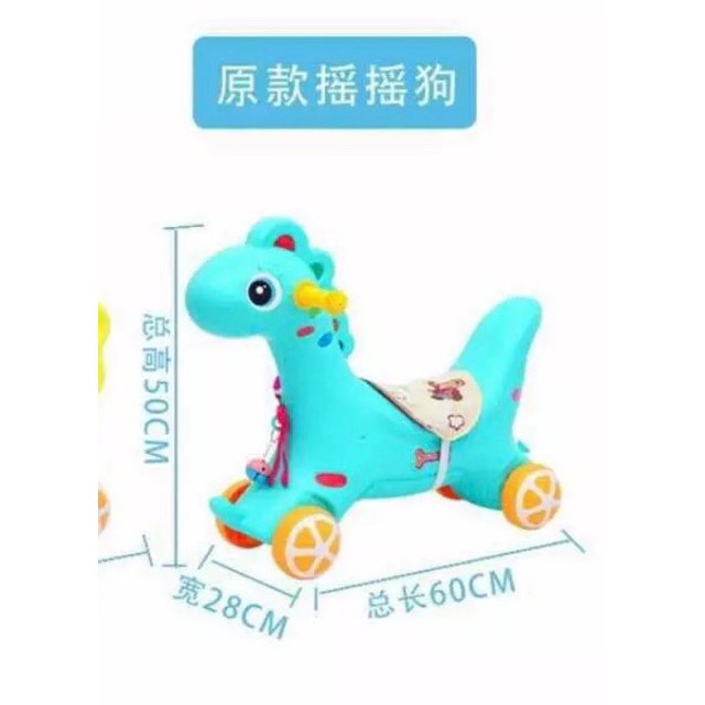 Xe Bập Bênh 2 In 1. Con Ngựa Bập Bênh Vừa Xe Chòi Chân Cho Bé ( Có nhạc )