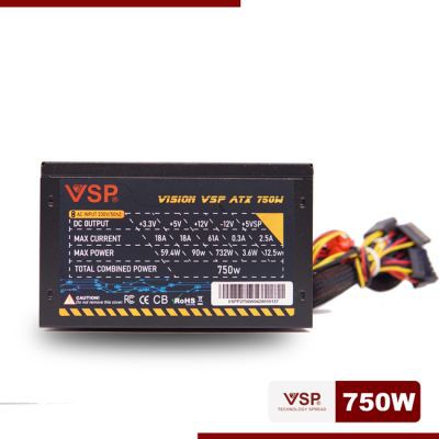 Nguồn máy tính VSP 750W - CUNG CẤP NGUỒN ỔN ĐỊNH