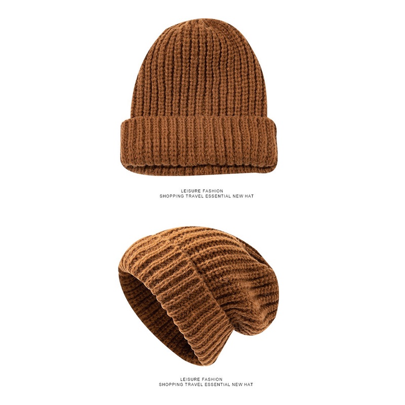 Nón len Mũ len chất dày dặn Giữ ấm tai Nam nữ Unisex Form rộng Ulzzang Hàn Quốc Dễ thương
