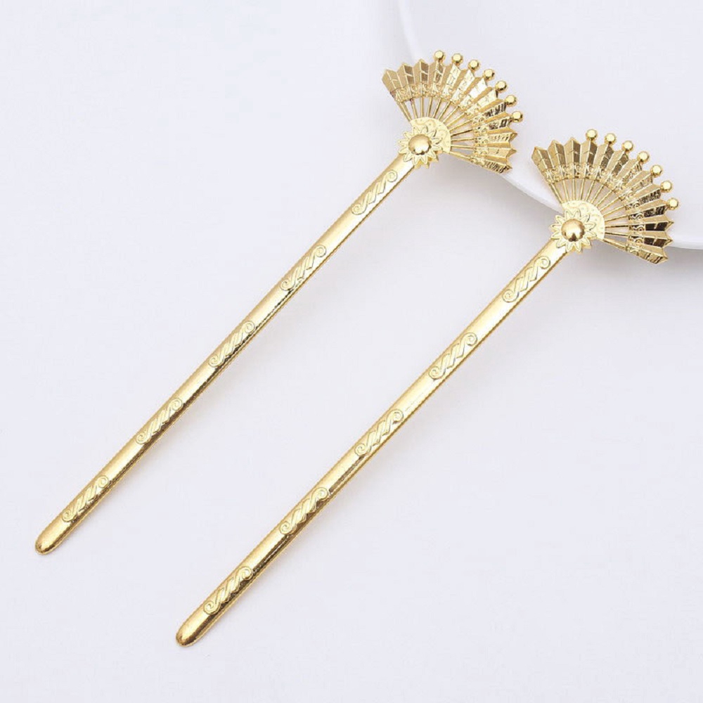 Trâm Cài Tóc Kim Loại Hình Cánh Quạt Cho Nữ