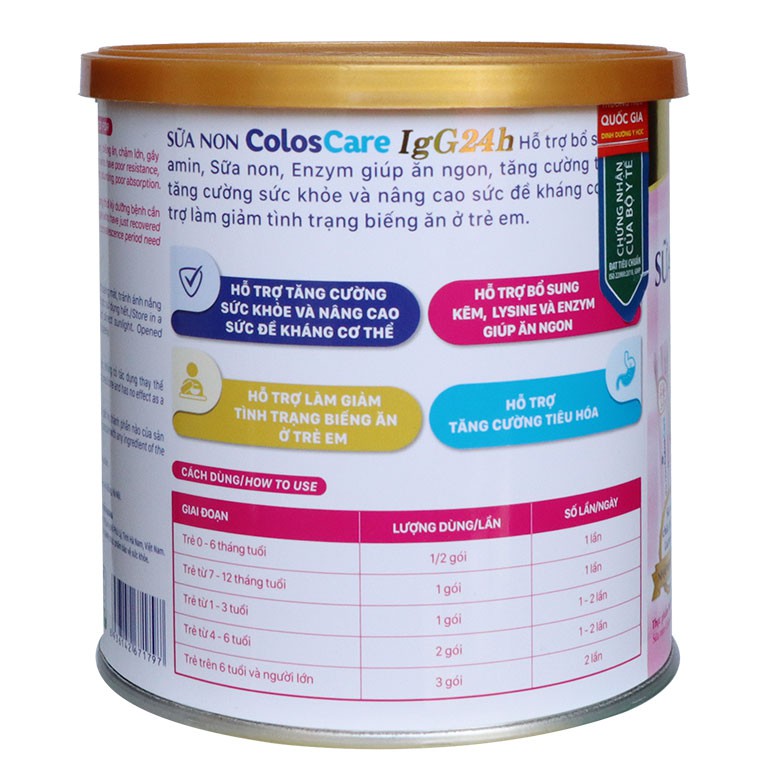 Sữa non Coloscare IgG 24h (42Gói/84G)