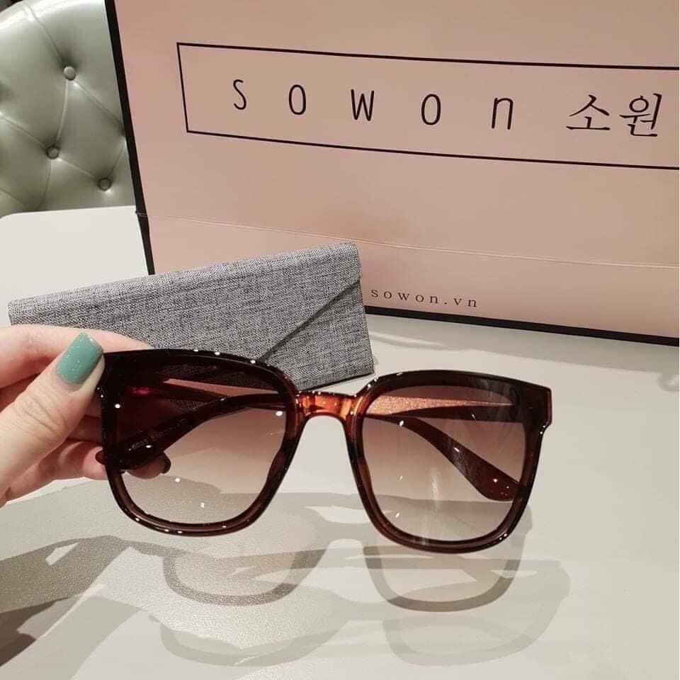 Kính râm nữ chống tia UV 400 thời trang sành điệu trẻ trung mắt nâu cực tây- 6035 NĐ