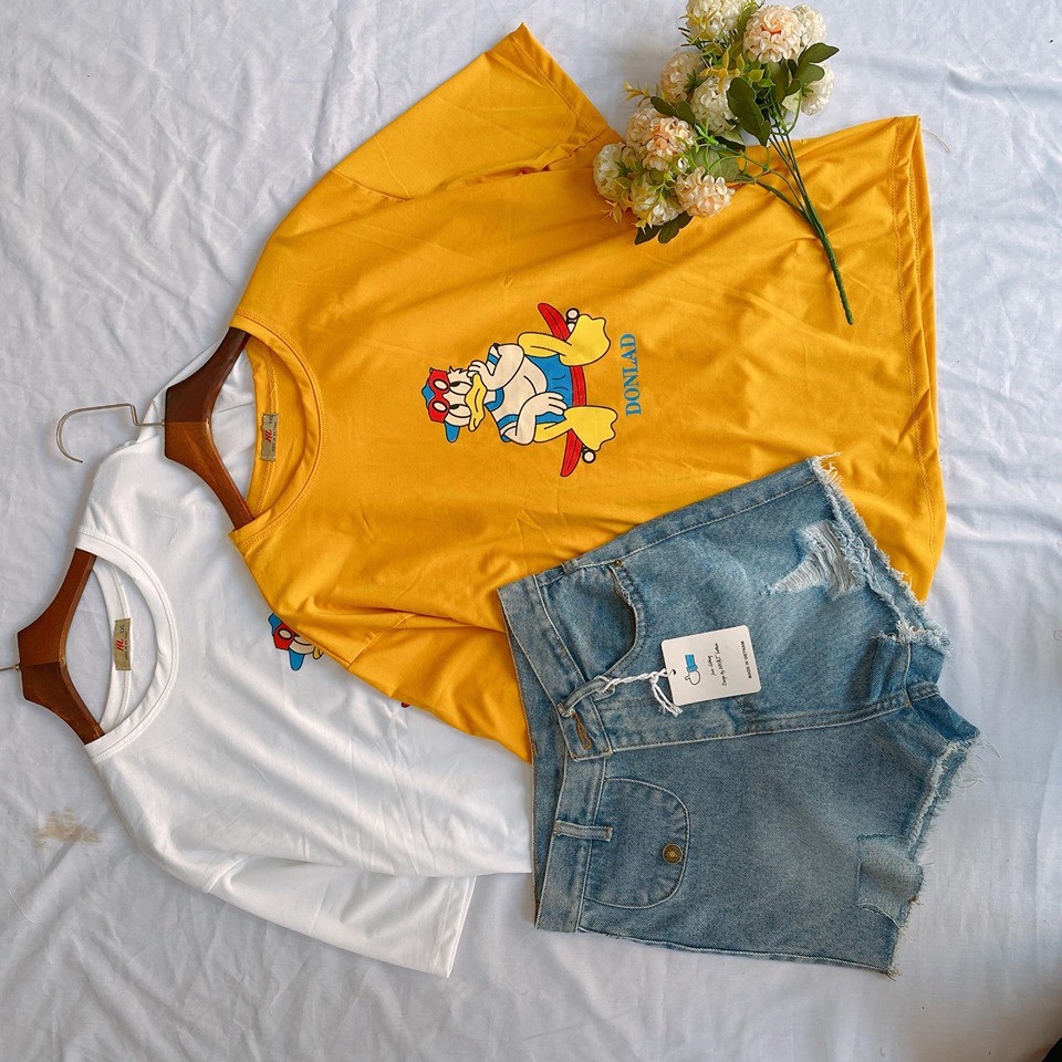 áo thun áo phông tay lỡ in hình ngộ nghĩnh hàng siêu đẹp kèm hình thật