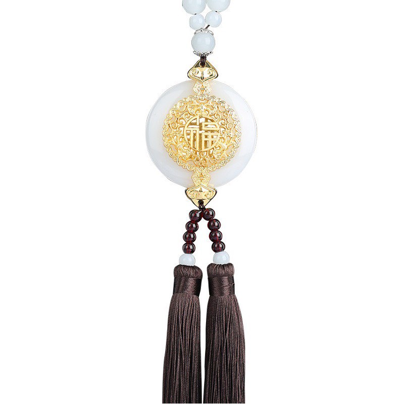 Khánh Treo Xe Chữ Phúc - Khánh Treo Xe Hơi Mặt Dây Chuyền Ngọc Bội, Phụ Kiện Xe Hơi Giá Rẻ