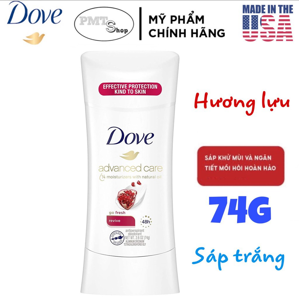 Lốc 4 LĂN KHỬ MÙI DOVE - ADVANCED CARE REVIVE 48H 74G