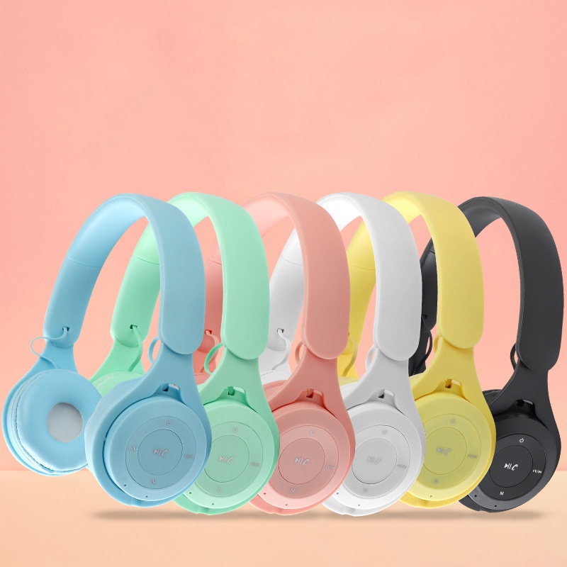 Tai nghe bluetooth chụp tai cute dễ thương Y08, Headphone có đèn led 7 màu nhấp nháy, Tai mèo có thể tắt đèn