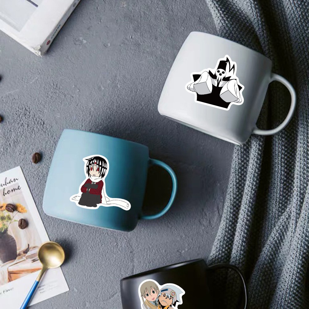 Bộ 50 miếng dán họa tiết Anime Soul Eater độc đáo trang trí vali laptop ván trượt DIY
