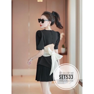 Bigsize Set áo cột nơ SET533