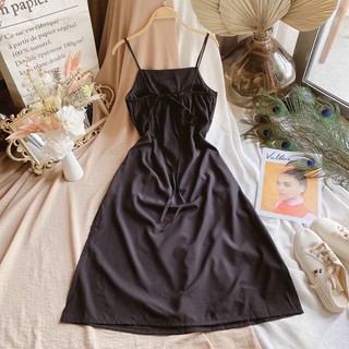 MAXI ĐEN 2 dây lưng thun 10352