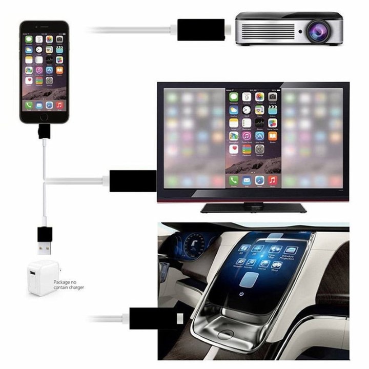 Cáp Chuyển Đổi Tín Hiệu Từ Điện Thoại Iphone Lên Tivi, Máy Chiếu Lighting Sang Hdmi Tivi