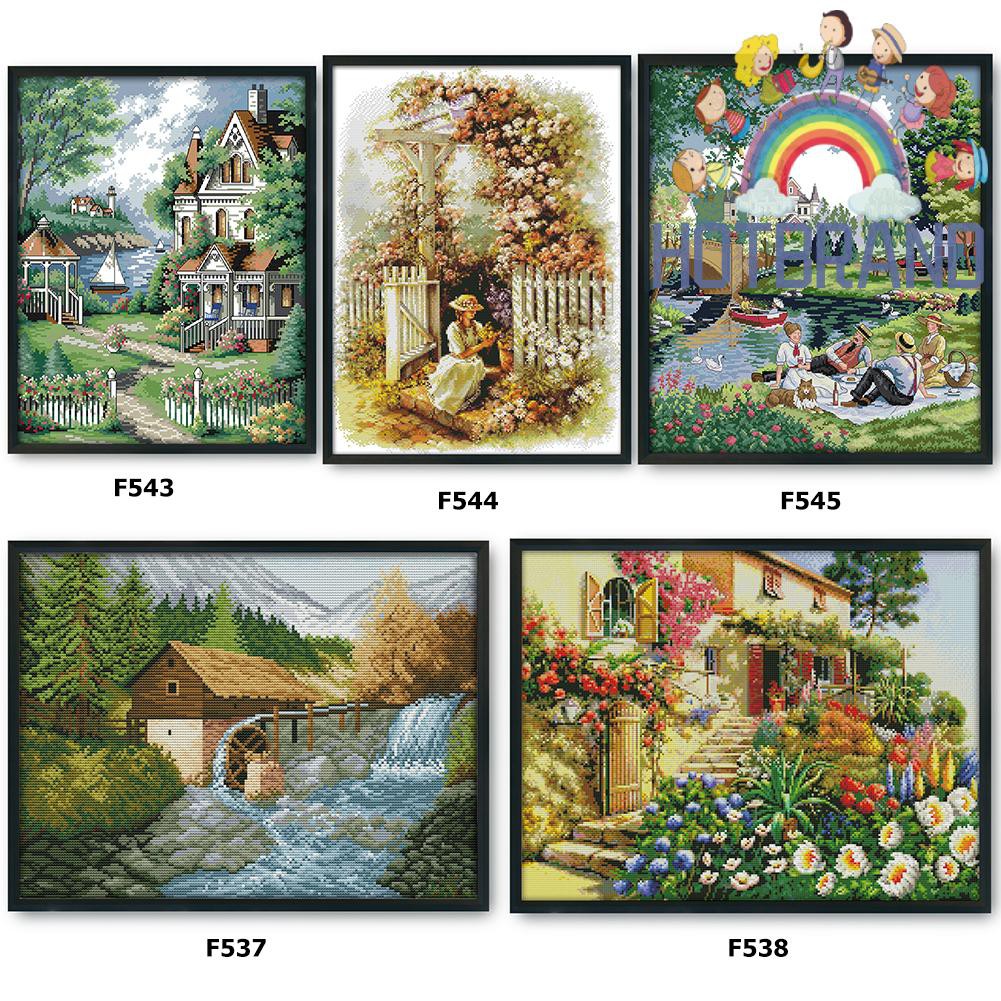 Bộ Tranh Thêu Chữ Thập 14ct Tự Làm Hình Phong Cảnh