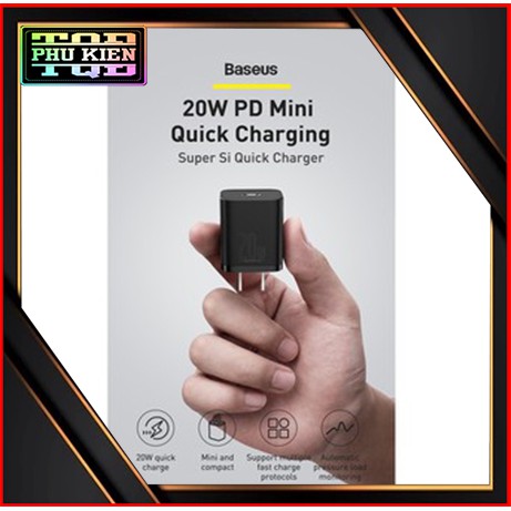 Bộ Củ Cáp sạc nhanh 20W cho iphone/ipad chính hãng Baseus TZCCSUP