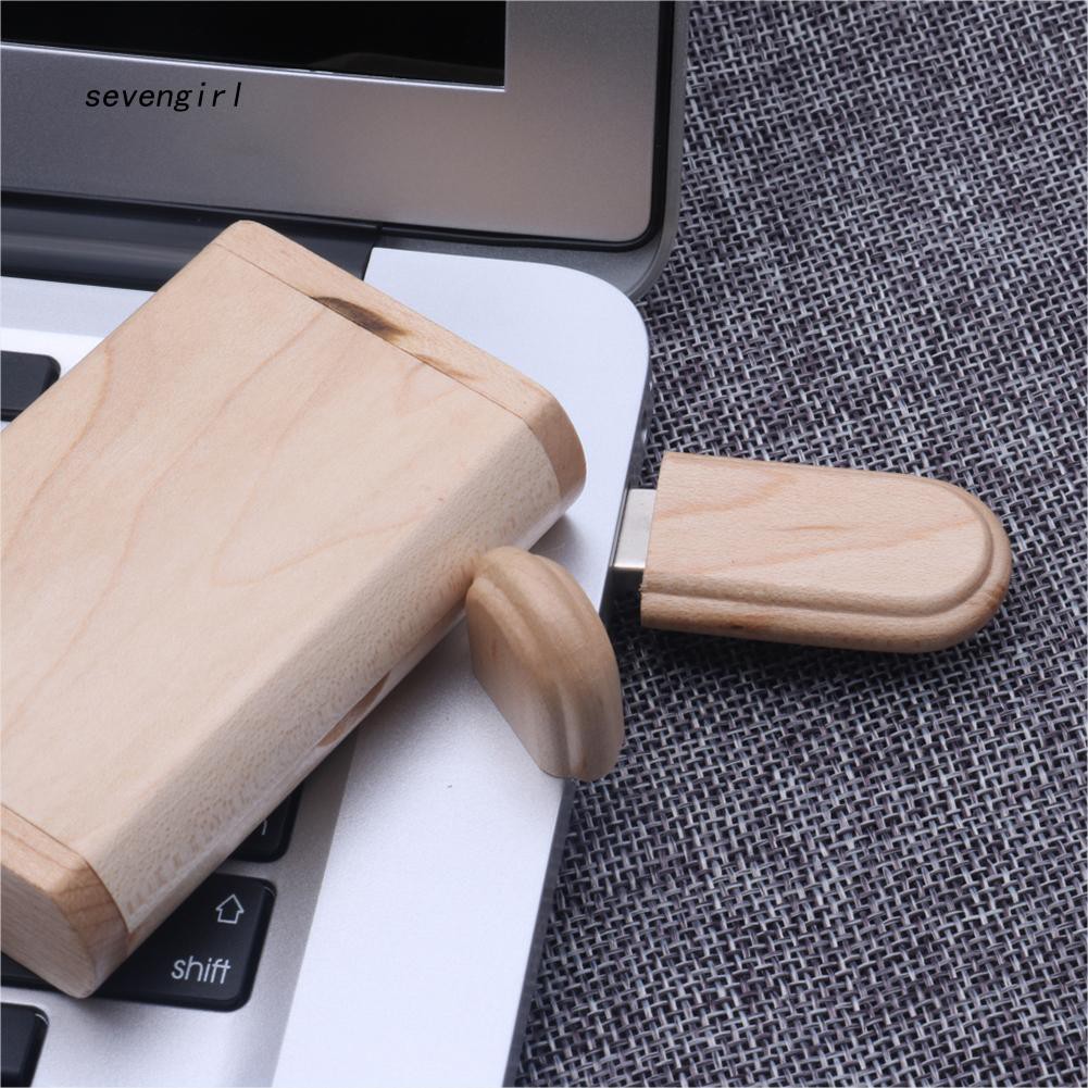 USB mini hình chữ U 4GB 8GB 16GB 32GB 64GB bằng gỗ