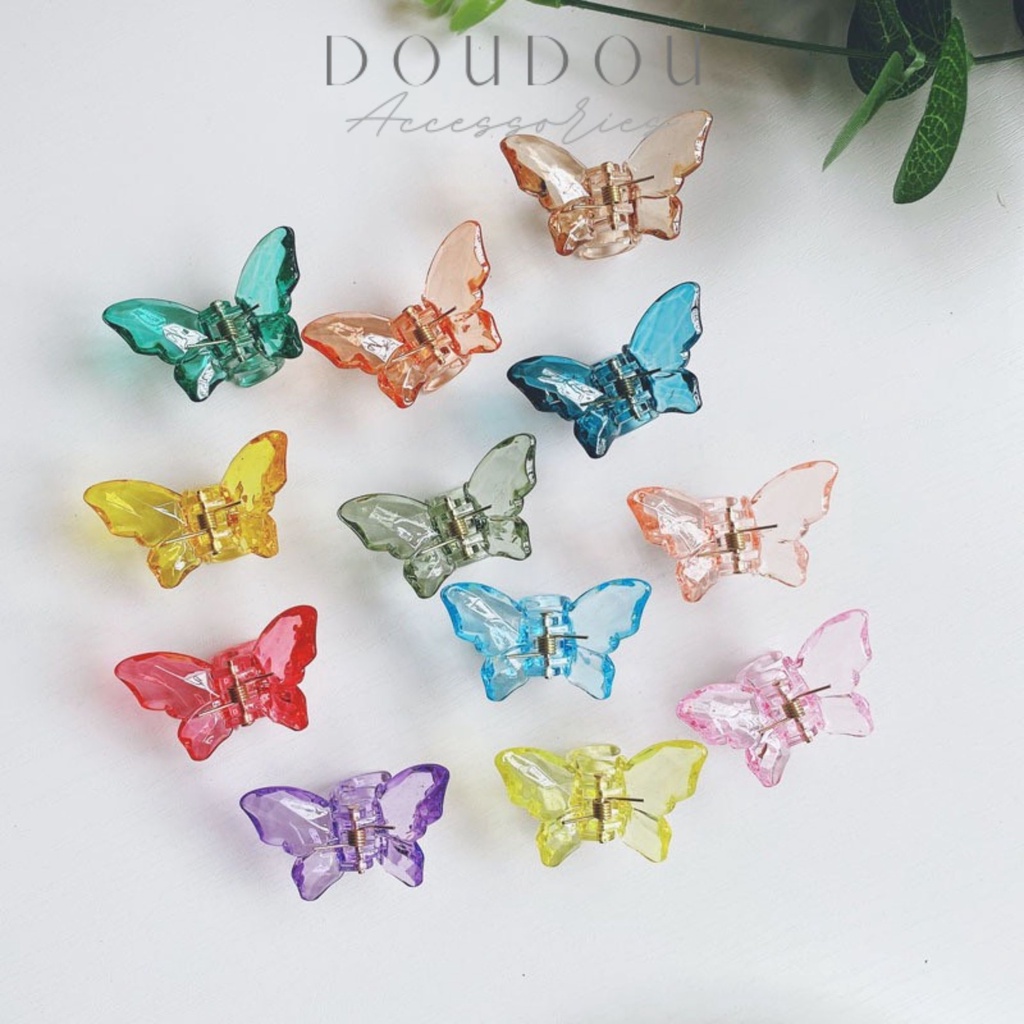 Kẹp tóc bươm bướm DOUDOU Cặp tóc càng cua Kẹp nơ hình bướm 4.5cm Hot trend phong cách Hàn Quốc thời trang ZJ038