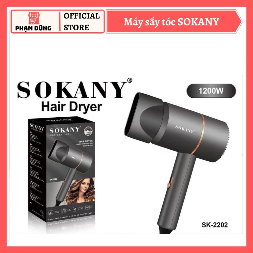 Máy sấy tóc Sokany SK-2202 , máy tạo kiểu tóc , máy sấy tóc ion âm chống khô tóc dưỡng ẩm làm mềm mượt tóc