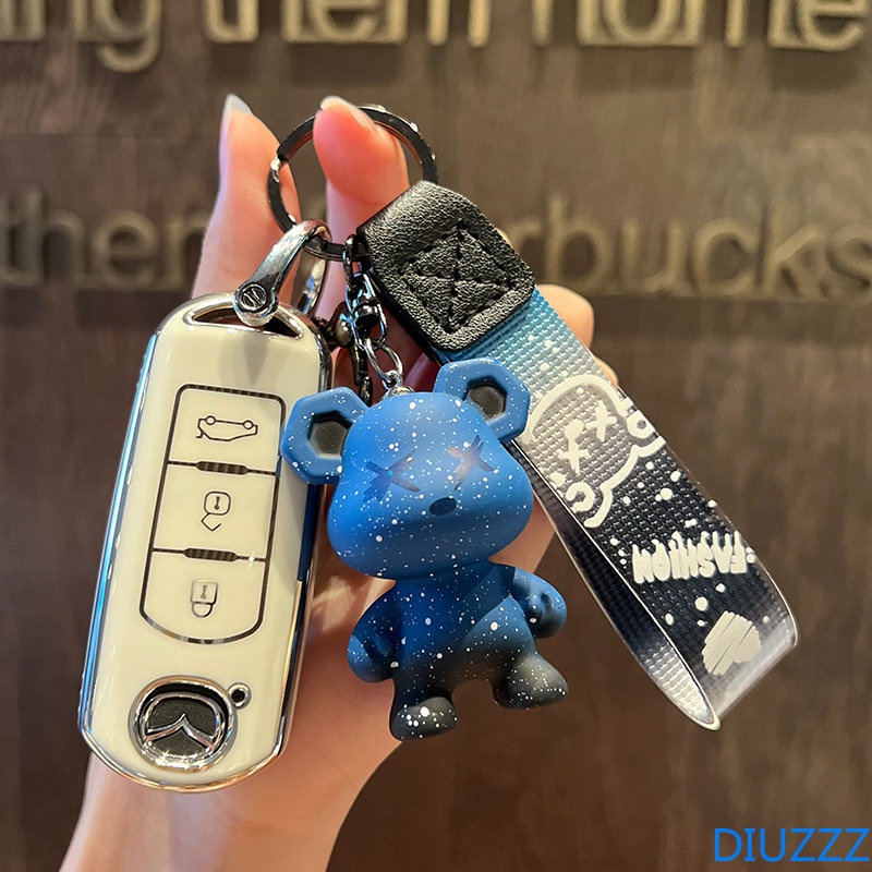 Ốp Chìa Khóa TPU 3 Nút Cho Mazda 2 3 6 Atenza Axela Demio CX5 CX-3 CX7 CX-5 CX-9 2015 2016 2017 2018 2019