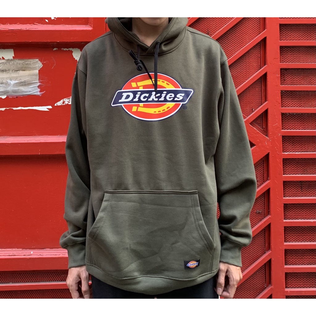 Áo hoodie nỉ Dickies nam nữ unisex form rộng basic in ngực chính hãng - Helistore