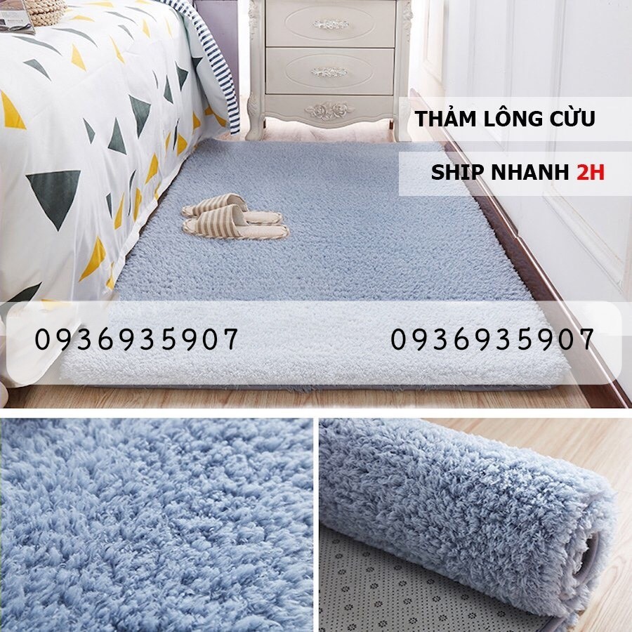 thảm lông cừu trải sàn , phòng khách , thảm an toàn cho bé ( thảm có đế cao su chống trơn , trượt )