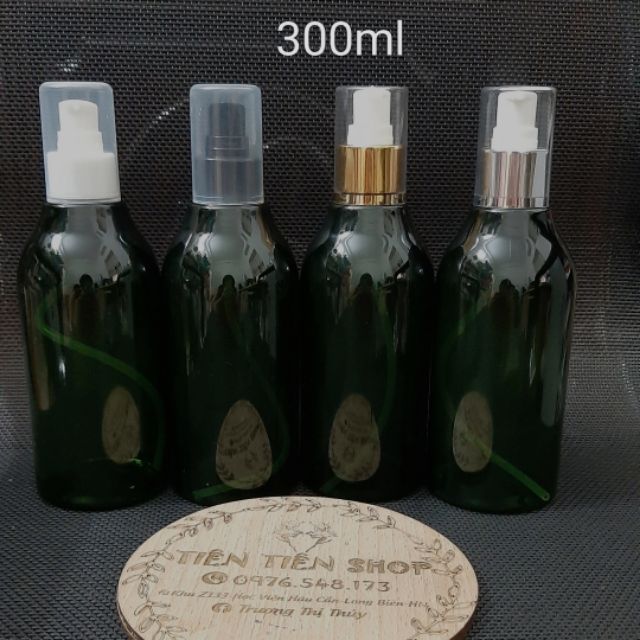 Chai nhựa xanh 300ml vòi xịt giọt