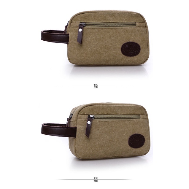 Ví Cầm Tay Bằng Vải Canvas Cỡ Lớn Thời Trang Cho Nam