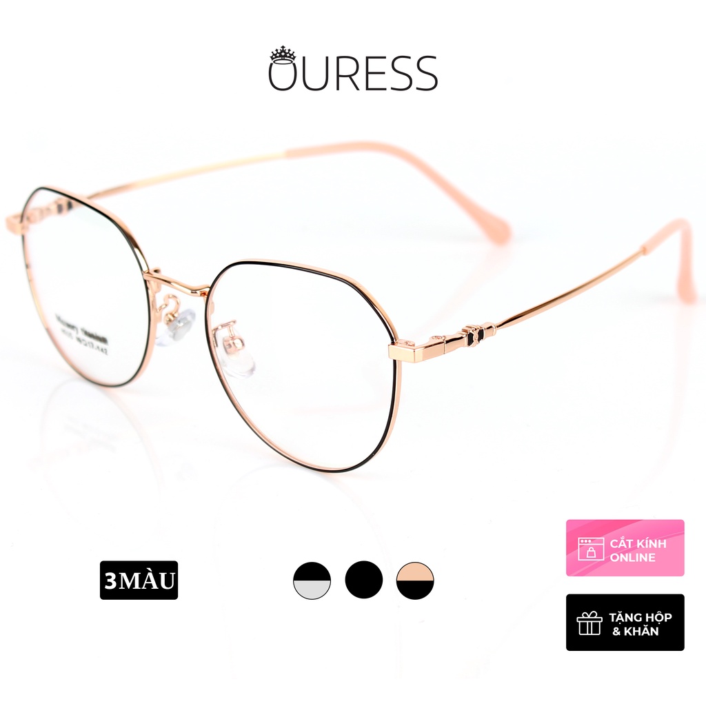 Gọng kính Titanium Memory 8005 thời trang cao cấp nam nữ siêu nhẹ siêu bền OURESS