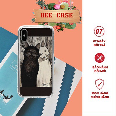 Ốp điện thoại trong mèo nữ tính Bee Case Hàng cao cấp cho các loại Iphone CAT20210034