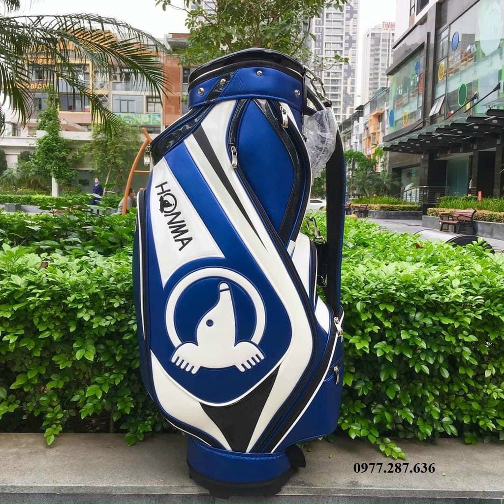 Túi gậy golf Honma 14 - 16 gậy da PU bóng cao cấp chống nước chống bụi shop GOLF PRO TM011