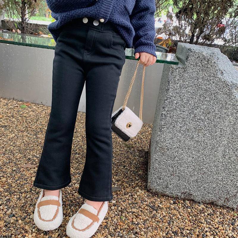 Quần Jeans Ống Loe Mỏng Co Giãn Thoải Mái Thời Trang Xuân Thu Cho Bé Gái 5 Tuổi