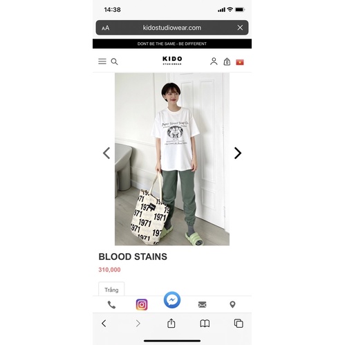 ÁO THUN KIDO BLOOD STAINS