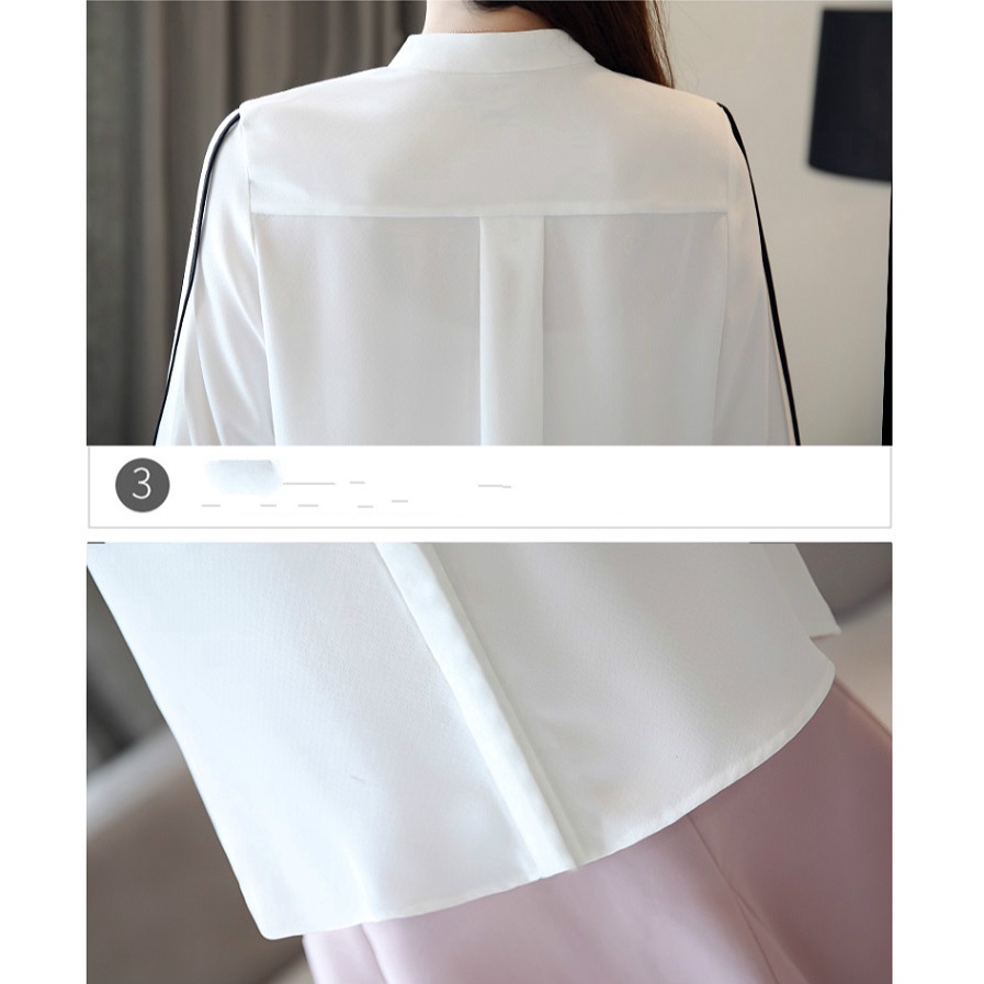 OL Korea Chiffon 2019 New Fashion Loose Blouse Tops for Women White Casual Long Sleeve Blus Import | BigBuy360 - bigbuy360.vn