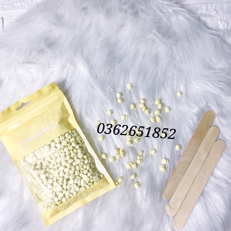 [ Sáp wax lông cao cấp đủ màu ] 100g sáp wax lông dạng hạt đậu Hard Wax Beans + tặng kèm que gỗ