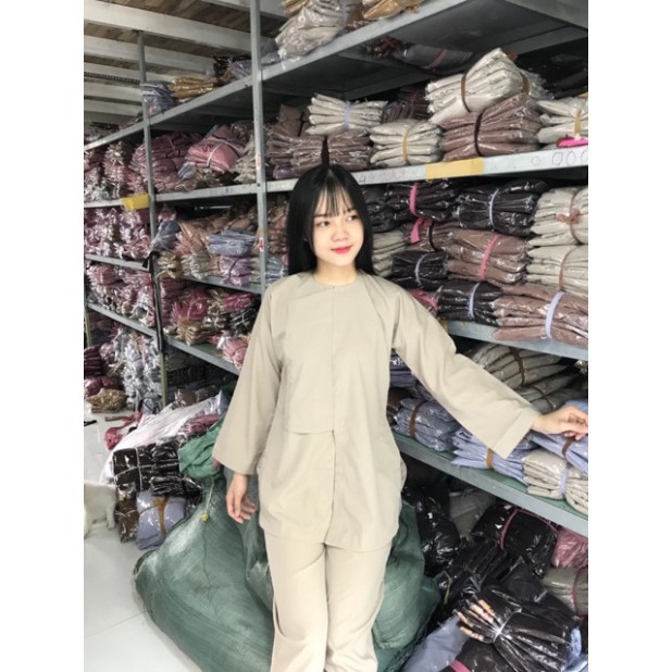 Vạt hò , đồ truyền thống , đồ lam phật tử, áo lam - Đồ lam đi chùa  - Set lam Phật tử  - Huỳnh Gia