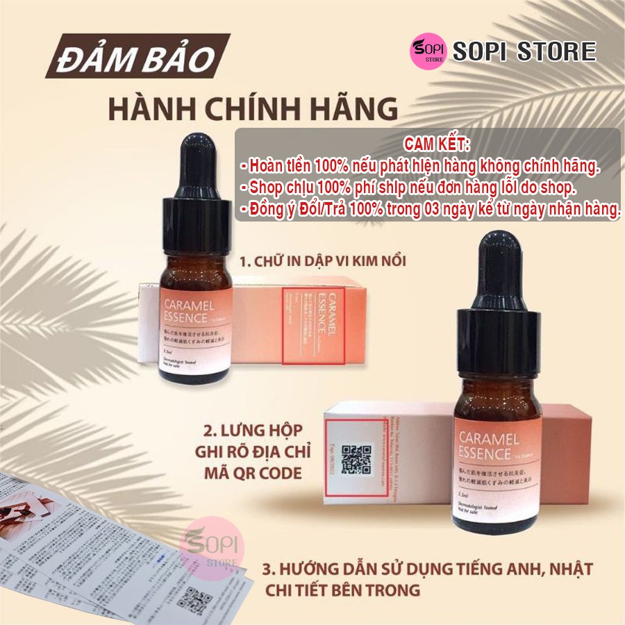 [Mua 3 tặng 1] Serum Caramel Essence Nhật Bản 5ml chính hãng, ngừa mụn xoá thâm mụn dưỡng da mụn - Sopi Store