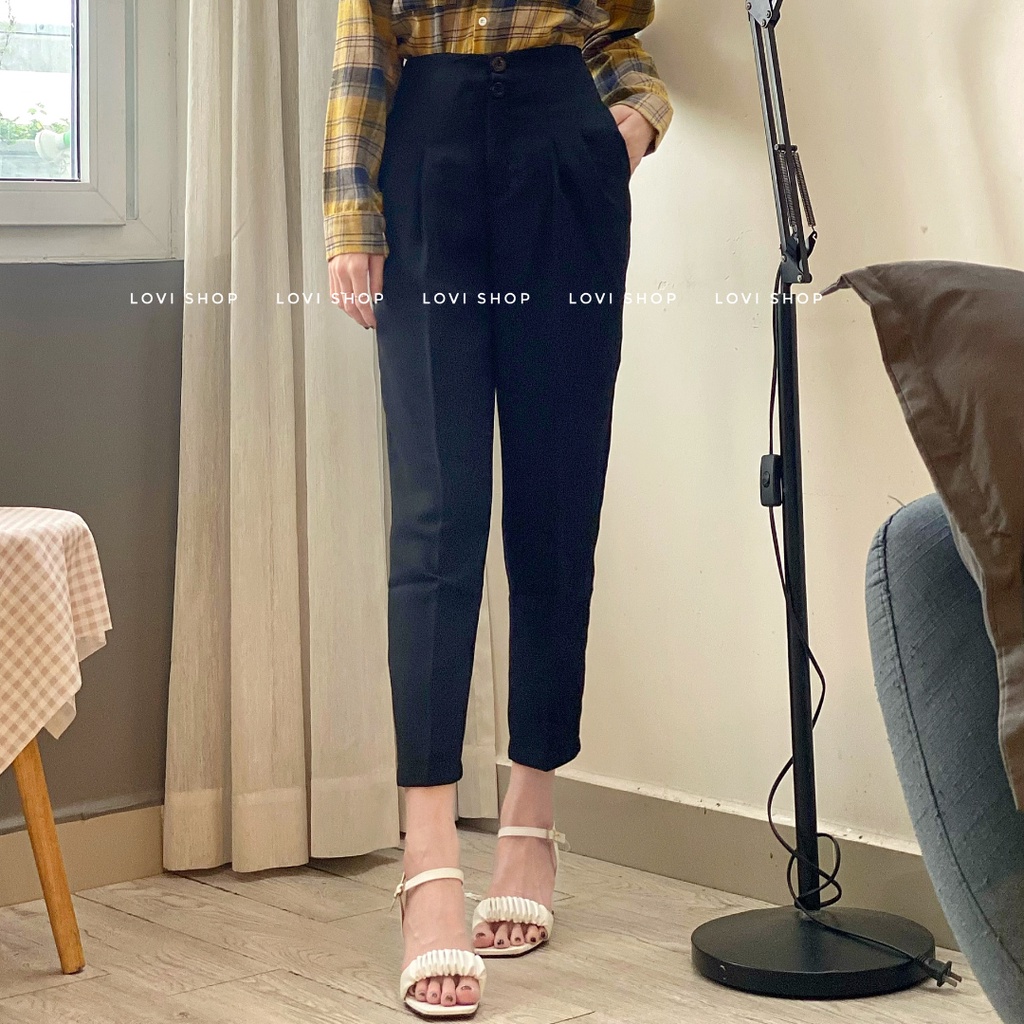 Quần tây baggy công sở 2 ly 2 nút Lovi shop