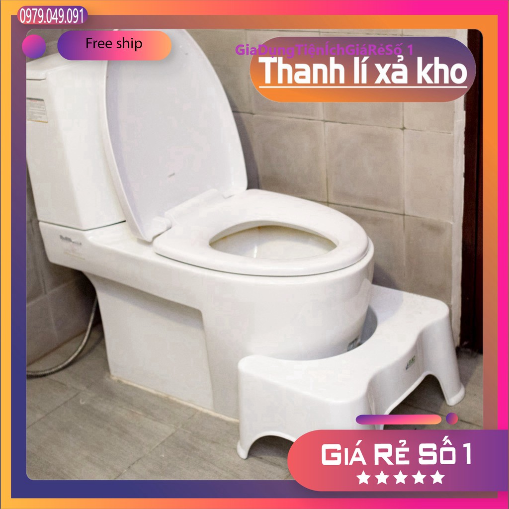 Ghế hỗ trợ đi vệ sinh,để chân tránh táo bón Việt Nhật.Ghế kê chân toilet chống táo bón.