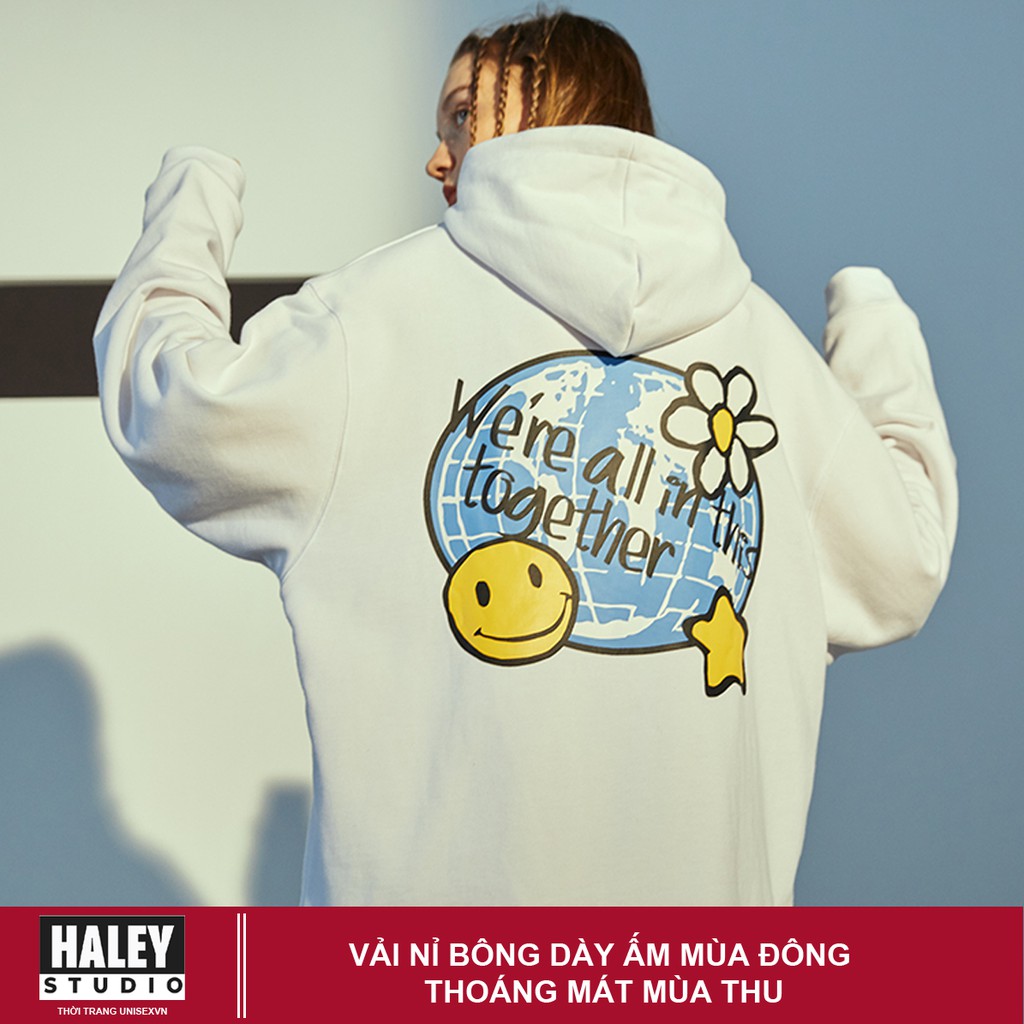 Áo Hoodie Nam Nữ unisex phong cách Hàn Quốc cá tính, Áo chất nỉ cá sấu mã HD101 - Tặng vòng tay xinh - HaleyStudio | BigBuy360 - bigbuy360.vn