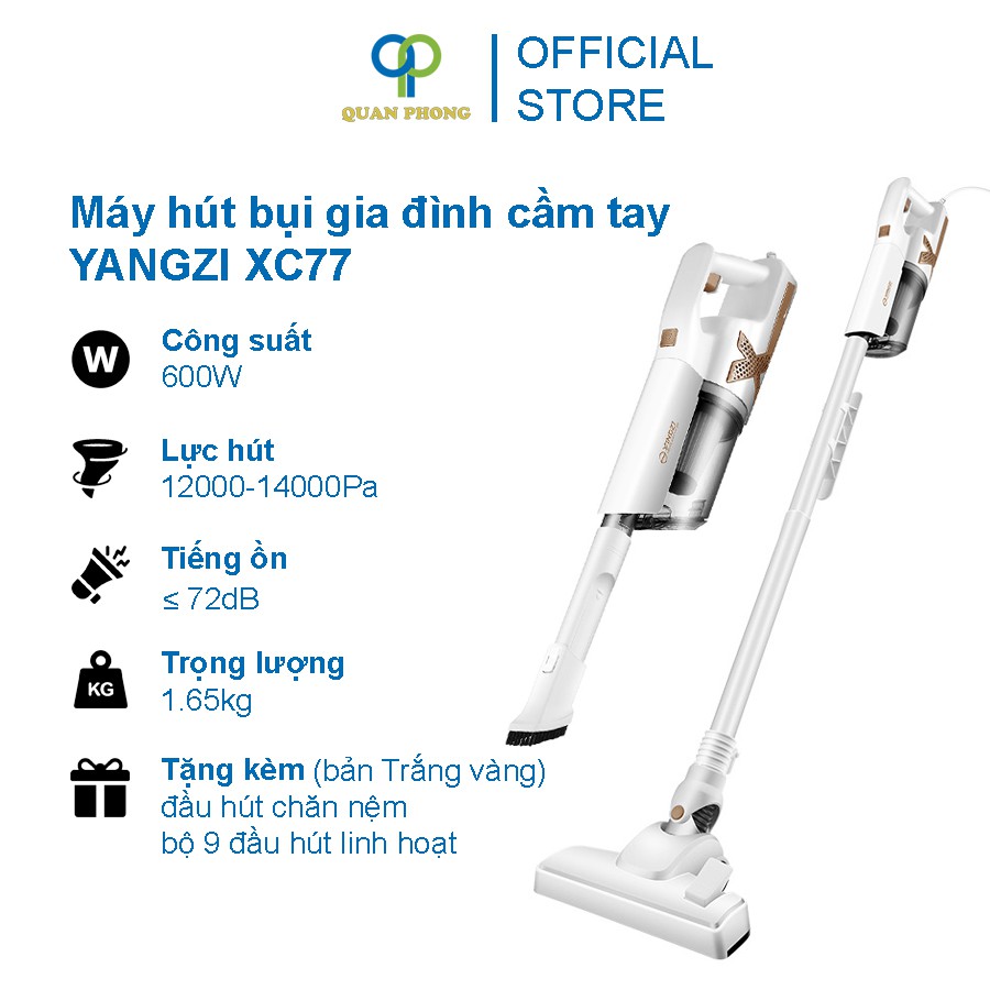 Máy Hút Bụi Gia Đình Cầm Tay YANGZI Lực Hút Siêu Mạnh 12000Pa-14000Pa
