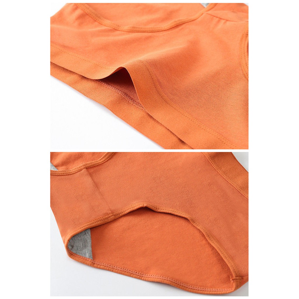 Quần lót cotton không đường may có size lớn màu đơn sắc thời trang cho nữ