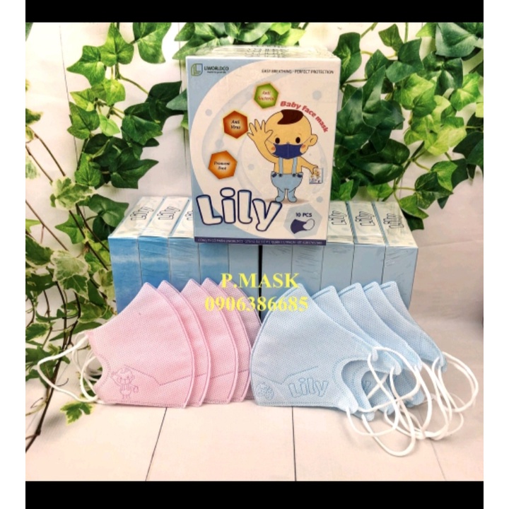 Khẩu Trang Lily chống bụi, kháng khuẩn cho bé (1 chiếc)