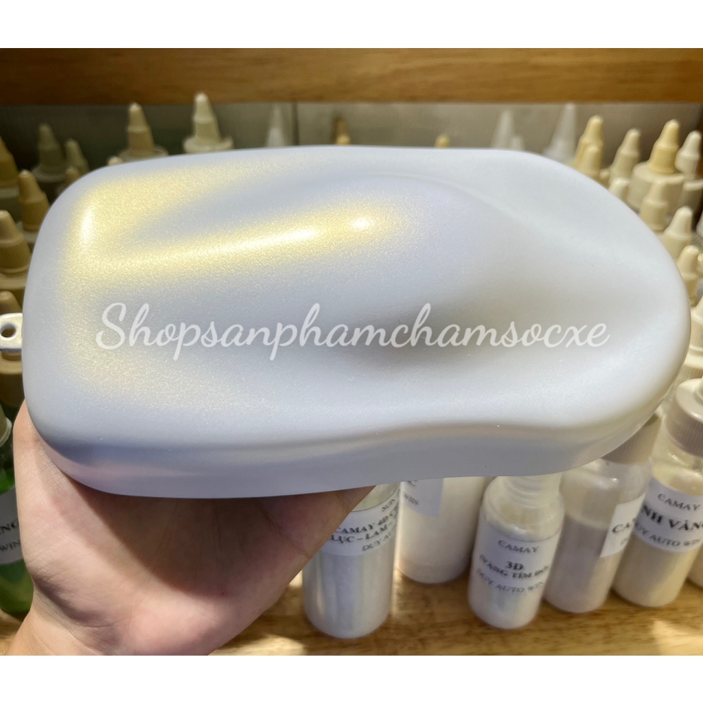 Trắng ngọc ánh vàng - Sơn 2k mờ cho xe máy, ô tô đóng lon 250g, 0.5kg và 1kg
