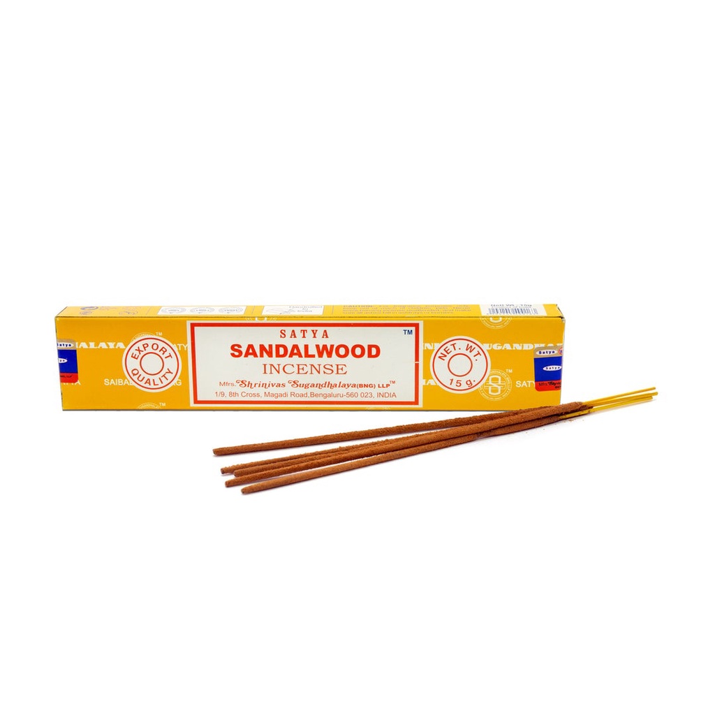 Sandalwood SATYA Hương Gỗ Đàn Hương Thư Giãn - THẢO MỘC XÔNG NHÀ