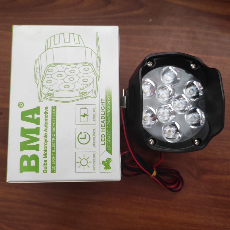 Bóng Led xe đạp điện 9 mắt siêu sáng, Đèn led xe điện