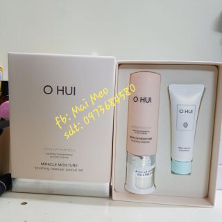 Sữa rửa mặt OHUI Miracle Moisture tặng kèm tẩy da chết 40ml