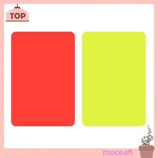 Mocea Bộ Thẻ Trọng Tài Bằng PVC Màu Vàng Đỏ 8x11cm