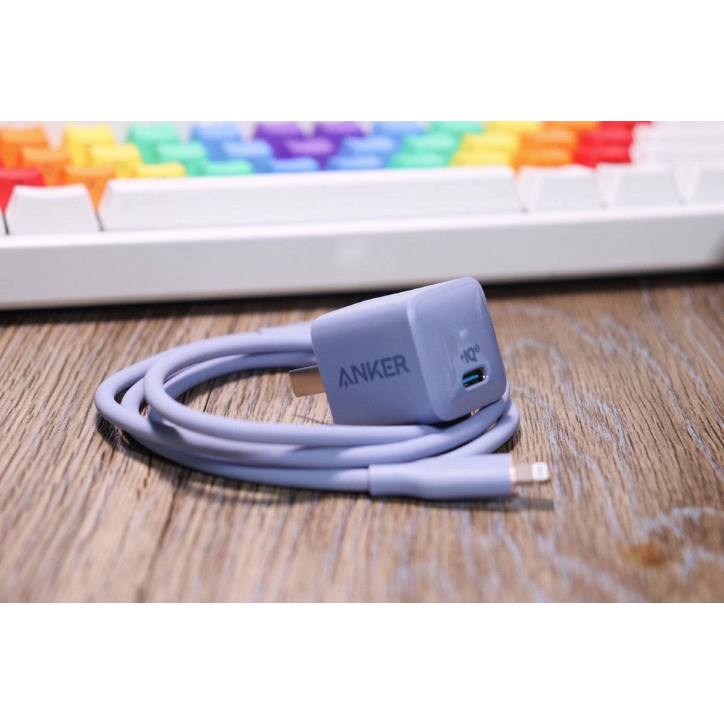 Cốc sạc ANKER PowerPort III NANO, ANKER PowerLine III FLOW (0.9m) NEW 100%