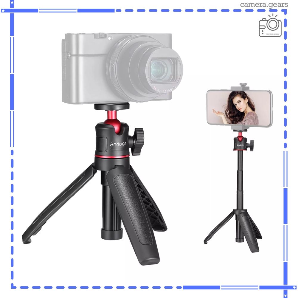 Tripod MT-08 Andoer nhỏ gọn cho điện thoại, máy ảnh, máy quay hành động như gopro, osmo action, sjcam