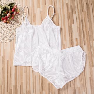 ✦Ld-womens Bộ đồ ngủ gợi cảm Satin Sling Đồ ngủ Quần lót cổ chữ V