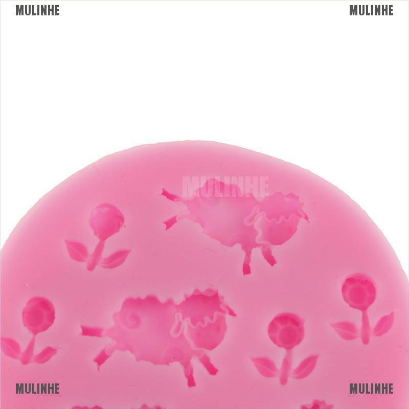 Khuôn Silicone Tạo Hình Làm Bánh Kẹo Hình Hoa Hướng Dương / Cừu 3D