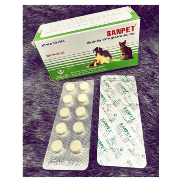 Sử lý giun cho chó mèo