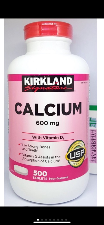 Viên uống Calcium 600mg + D3 500 viên- Xuất xứ Mỹ
